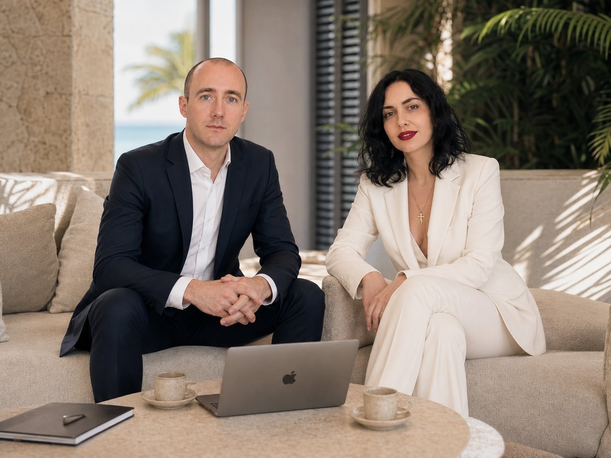 Les deux associés de Basalte Consulting, en situation à l'île Maurice